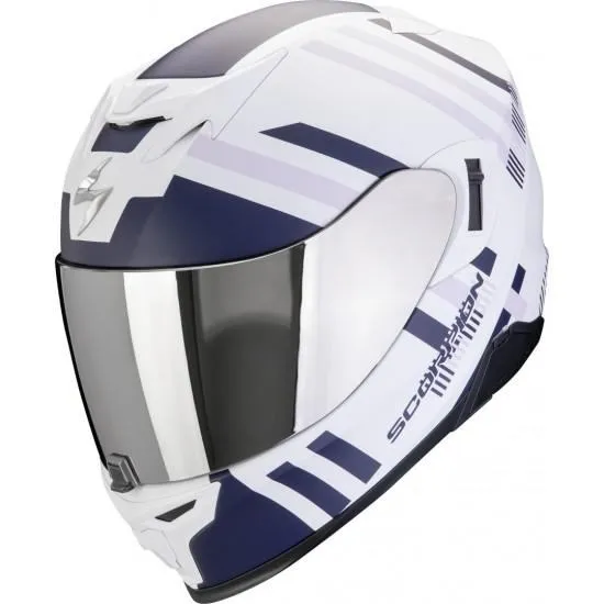 Scorpion EXO-520 AIR Banshee blanco mate azul