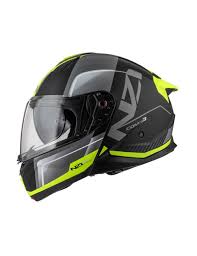 Casco Nzi Combi 3 Duo Orbe Negro Antracita Amarill