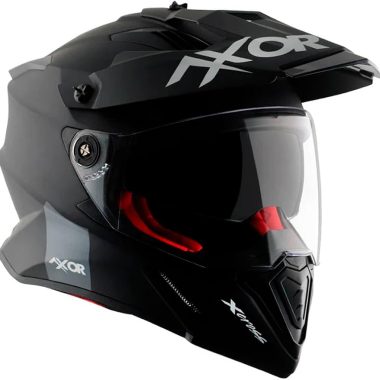 CASCO X-CROSS MONOCOLOR NEGRO ROJO